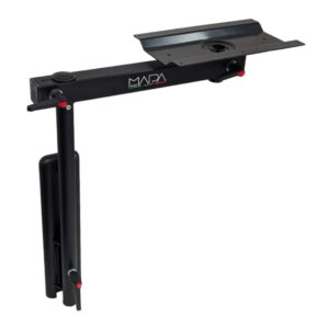 nuova mapa onda wall mounted swivel table leg black anodised