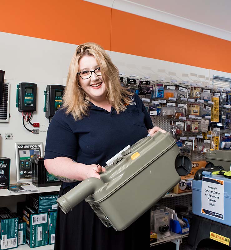 rv service centre parts and accessories staff member